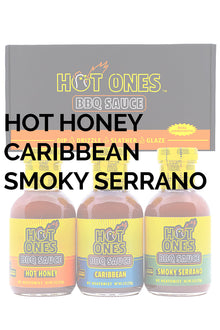 Hot Ones BBQ Trio Pack (Hot Honey / Caribbean / Smoked Serrano) U9