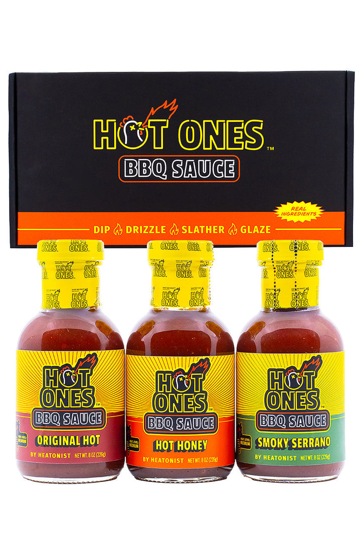 Hot Ones BBQ Trio Pack (Original / Hot Honey / Smoked Serrano) B2